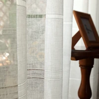 cotton linen hollow tulle curtains for bedroom window curtain for living room sheer curtains blinds custom made drapes curtains