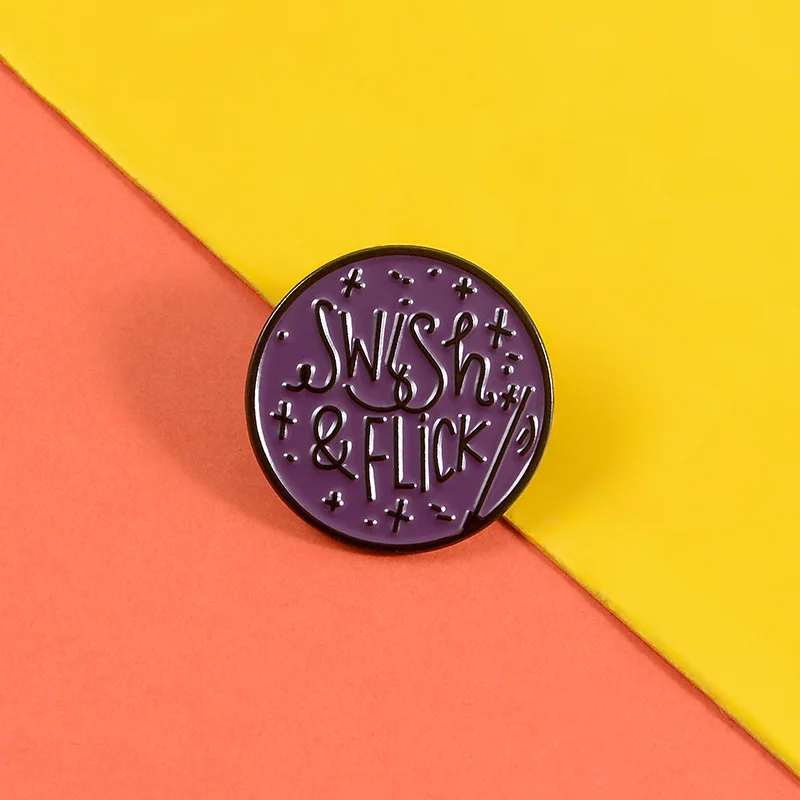 

XM-funny Trend New Round Letter Badge Creative Letter Design Denim Jacket Bag All-match Brooch Jewelry