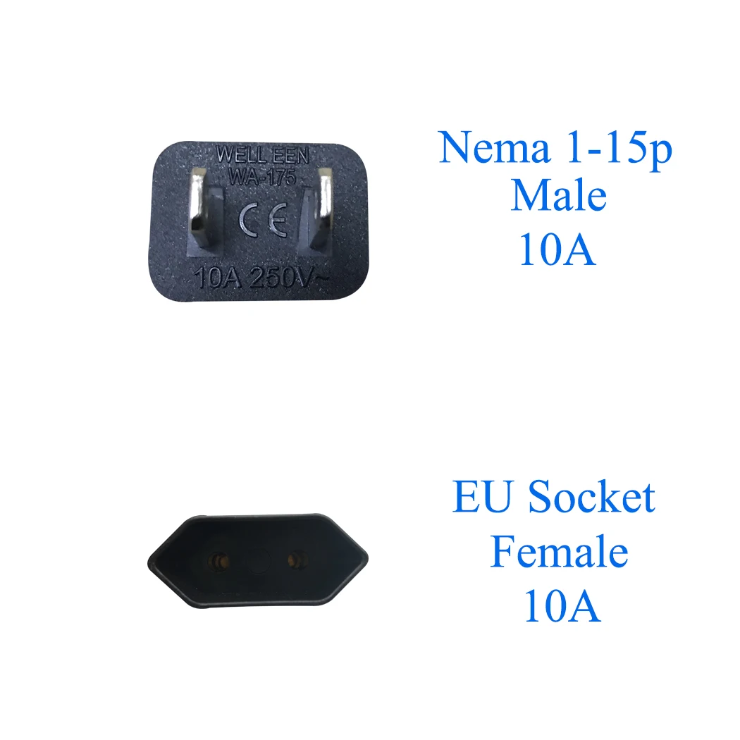 JORINDO 5 15P в ЕС США папа Европу 2Pin Женский адаптер переменного тока Nema 1 ЕС. Разъем