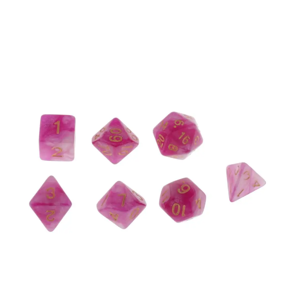 

7PCS Polyhedral Dice For DND D20 D12 D10 D8 D6 D4
