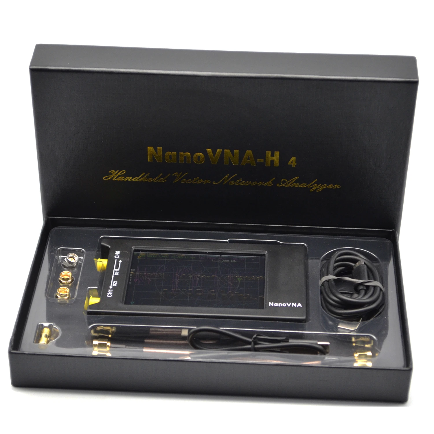 Векторный анализатор сети Nanovna H4 4 дюйма 50 кГц 1 5 ГГц HF VHF UHF антенны с дюймовым