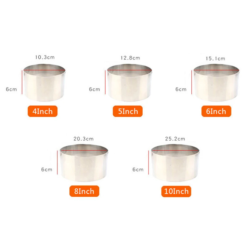 Регулируемое кольцо мусс из нержавеющей стали 3D круглые формы для торта Формы