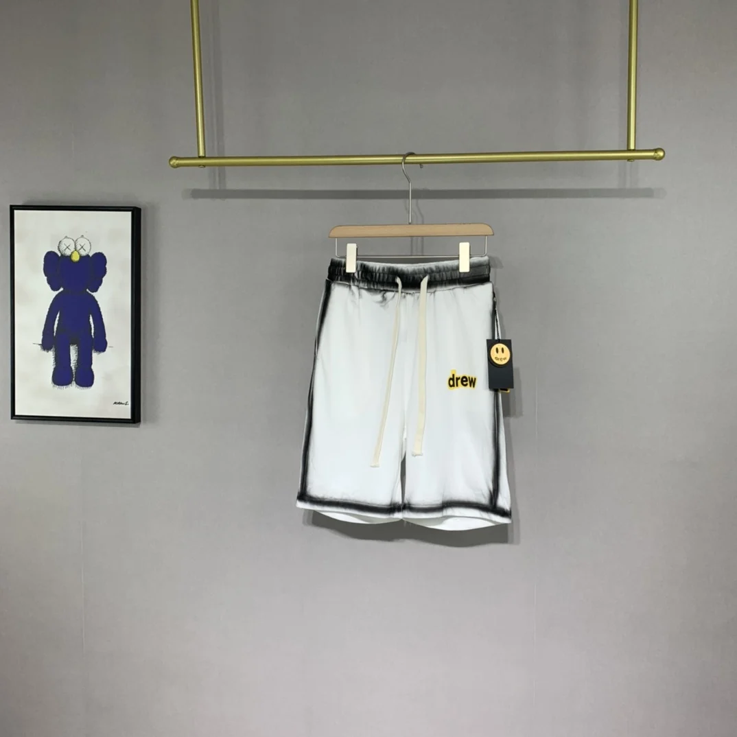 

Top Quality 1:1 Justin Bieber Drew House Tie dye Shorts Men Short Hip Hop Style Loose Cotton Shorts Men Streetwear