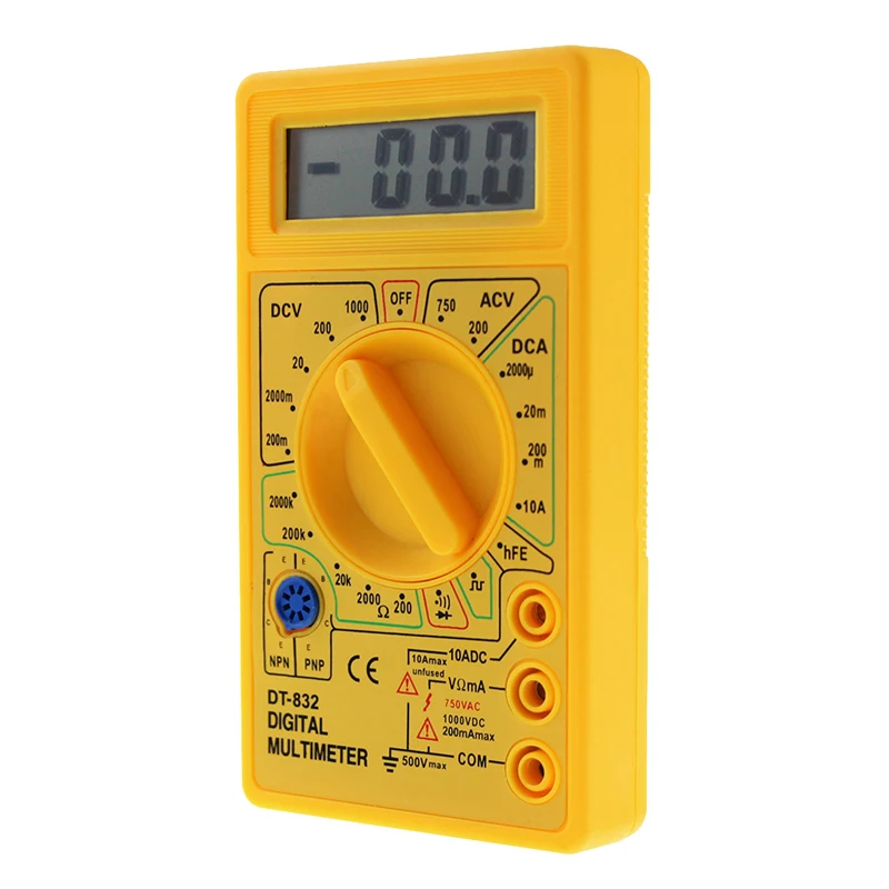 

Professional DT832 Digital Multimeter LCD DC AC Voltmeter Ammeter Ohm Tester