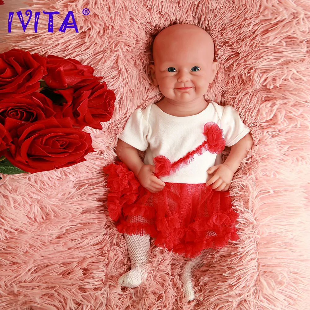 IVITA WG2011, 48 см(19 дюймов), 4,46 кг, силиконовая игрушка для девочек с милой улыбкой и глазами, Opene Reborn Baby Dolls, игрушки для девочек с одеждой
