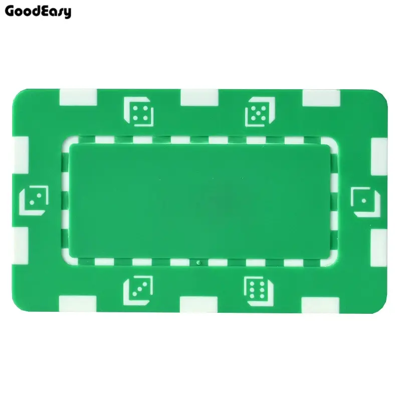green ABS квадратный Техасский Холдем покерные фишки набор казино металлические монеты развлечения Монте-Карло покер клуб аксессуары Прямая поставка 10 шт./лот - Цвет: green