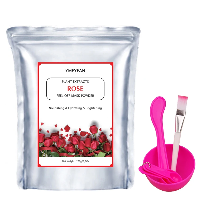 

Natural Plant Extract Peel Off Rose Mask Powder Peel Off SPA Jelly Rose Modeling Mask Moisturizing Skin Care Korean Makeup 250g