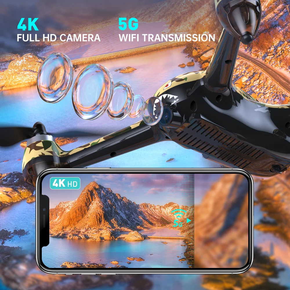 SNAPTAIN 4k profesional Камера Дрон 5G Wi Fi GPS HD FPV радиоуправляемая беспилотная камера высокое