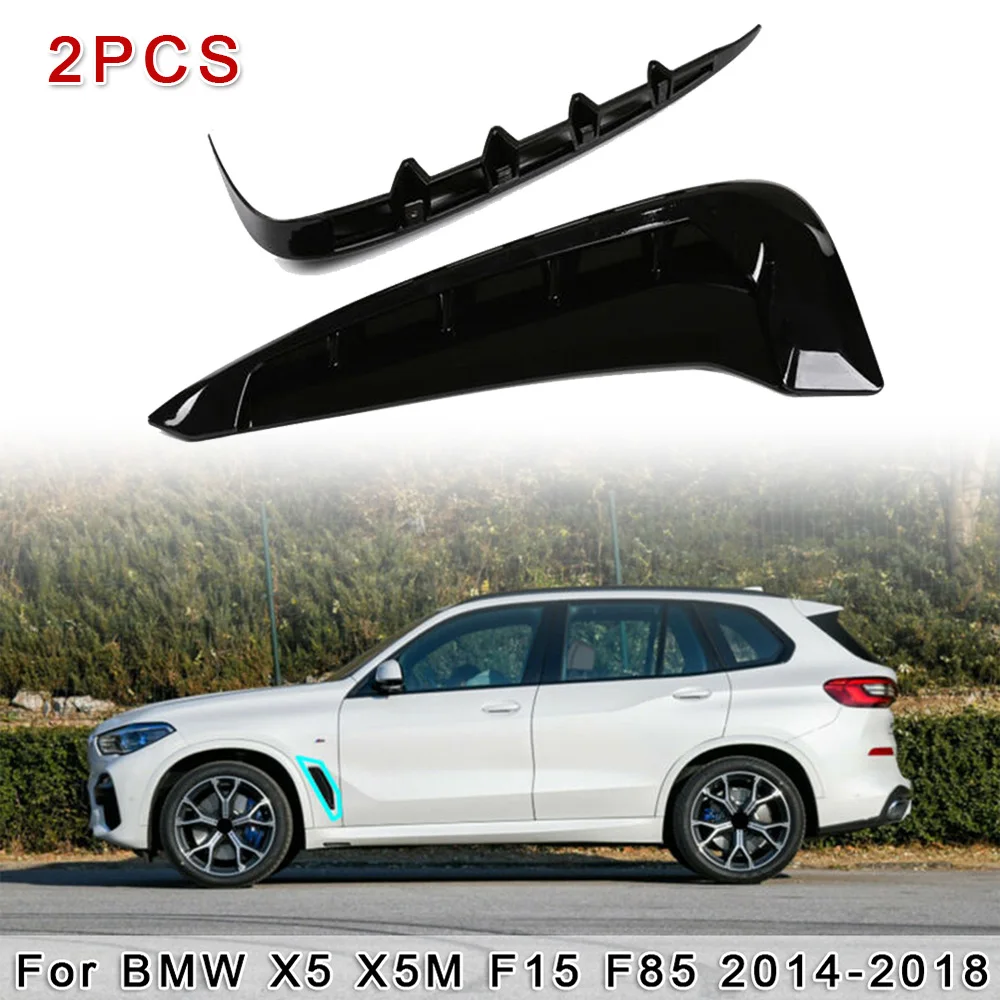 

Accessories Side Wing Fender Car For BMW Black 2 pcs Air Guide Vents ABS