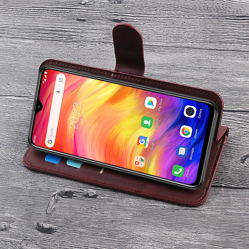 Кожаный чехол ocolor для Oukitel C16 Pro откидной Чехол с наклейкой C15 C17 защитный карманом