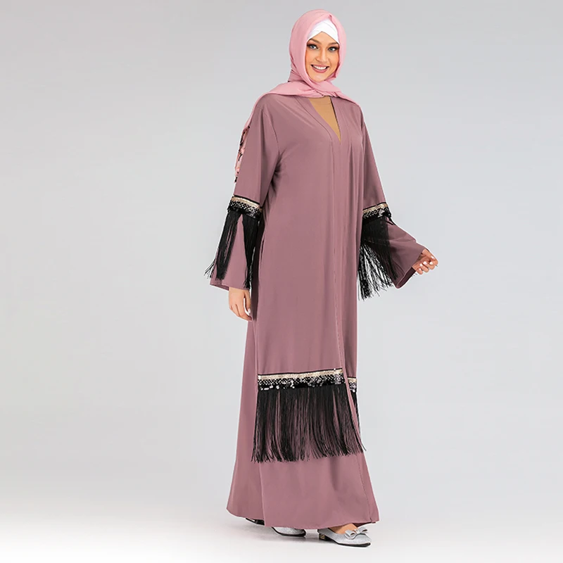 Женское кимоно с пайетками Дубай хиджаб мусульманское платье турецкие платья