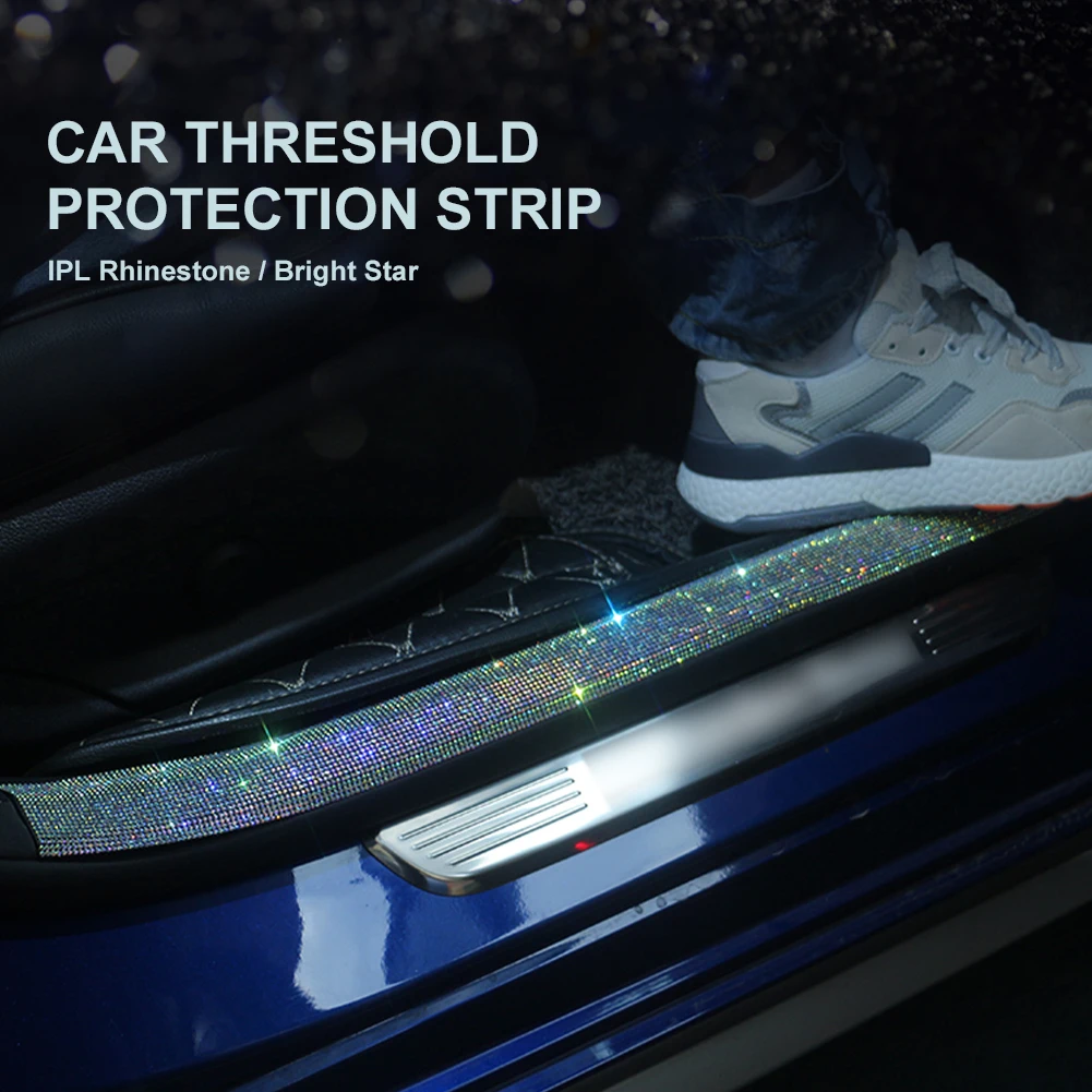 

2 шт., блестящие защитные накладки на пороги автомобиля