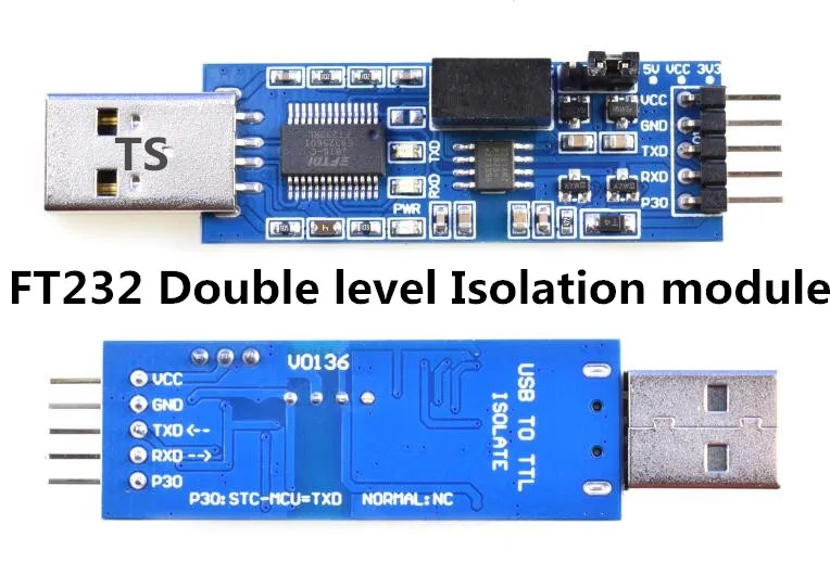 FT232/CH340/CP2102 USB для ttl USB для последовательного UART модуля FT232RL изоляции напряжения изоляции сигнала четыре уровня - Цвет: FT232