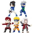 Конструктор вихревой Наруто из аниме Наруто, Детский конструктор Sasuke Kakashi Gaara Jiraiya, игрушка на Рождество