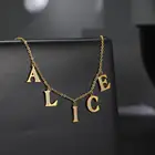 Изготовленный На Заказ A-Z Циркон Алфавит красивое женское ожерелье, украшение на шею, несколько ожерелье с буквами из нержавеющей стали ожерелье для женщин 26 первоначальные ювелирные изделия