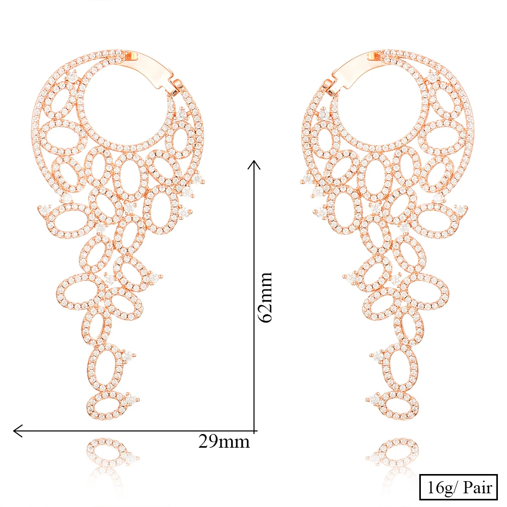 GODKI в богемном стиле Винтаж пузырь крупноразмерные блестящие серьги для Для