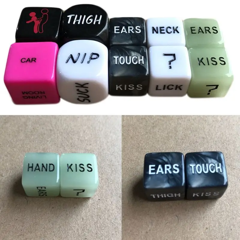 10 шт./компл. Забавные эротические игральные кости светящаяся романтика любовь