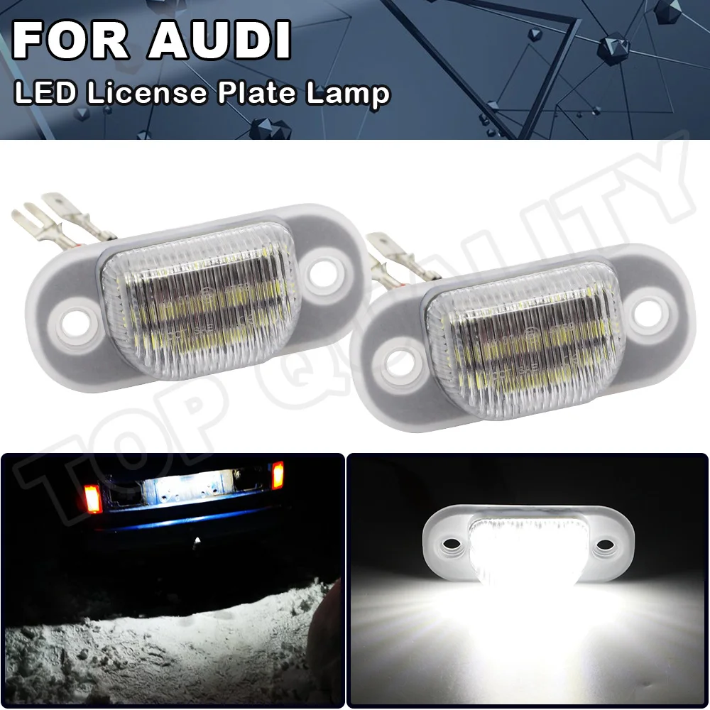 

2PCS Car LED License Number Plate Light Lamp For Audi 80 B4 1992-1996 Cabrio (8G,89) 1992- 2000 100 C4 1991-1994 A6 C4 1994-1997