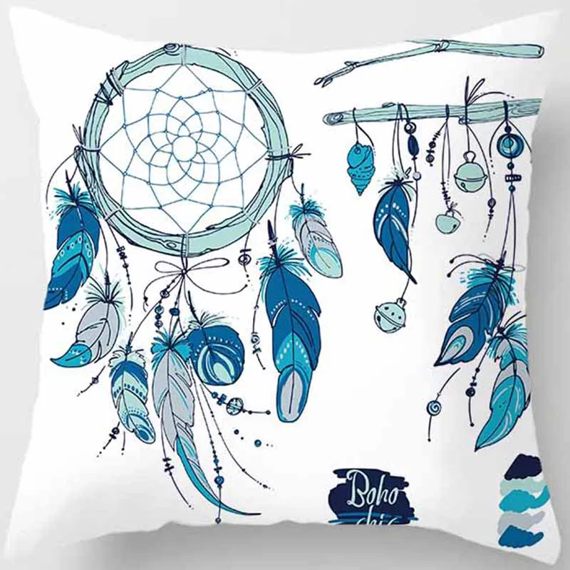 Лидер продаж Модный чехол подушка в стиле бохо с красивыми перьями