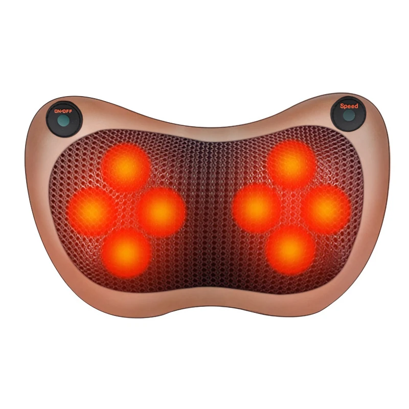 

Car Home Electric Massage Pillow Rollers Neck Shoulder Back Body Massager Kneading Infrared Heating Therapy Shiatsu Cushion