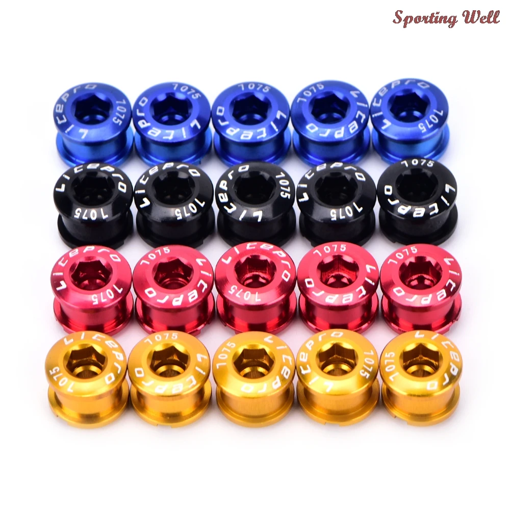 

5PCS Chainring Bolt Bicycle Chainwheel Screws CNC 7075 Road MTB Bicycle Disc Screw for Crankset Bicycle Parts