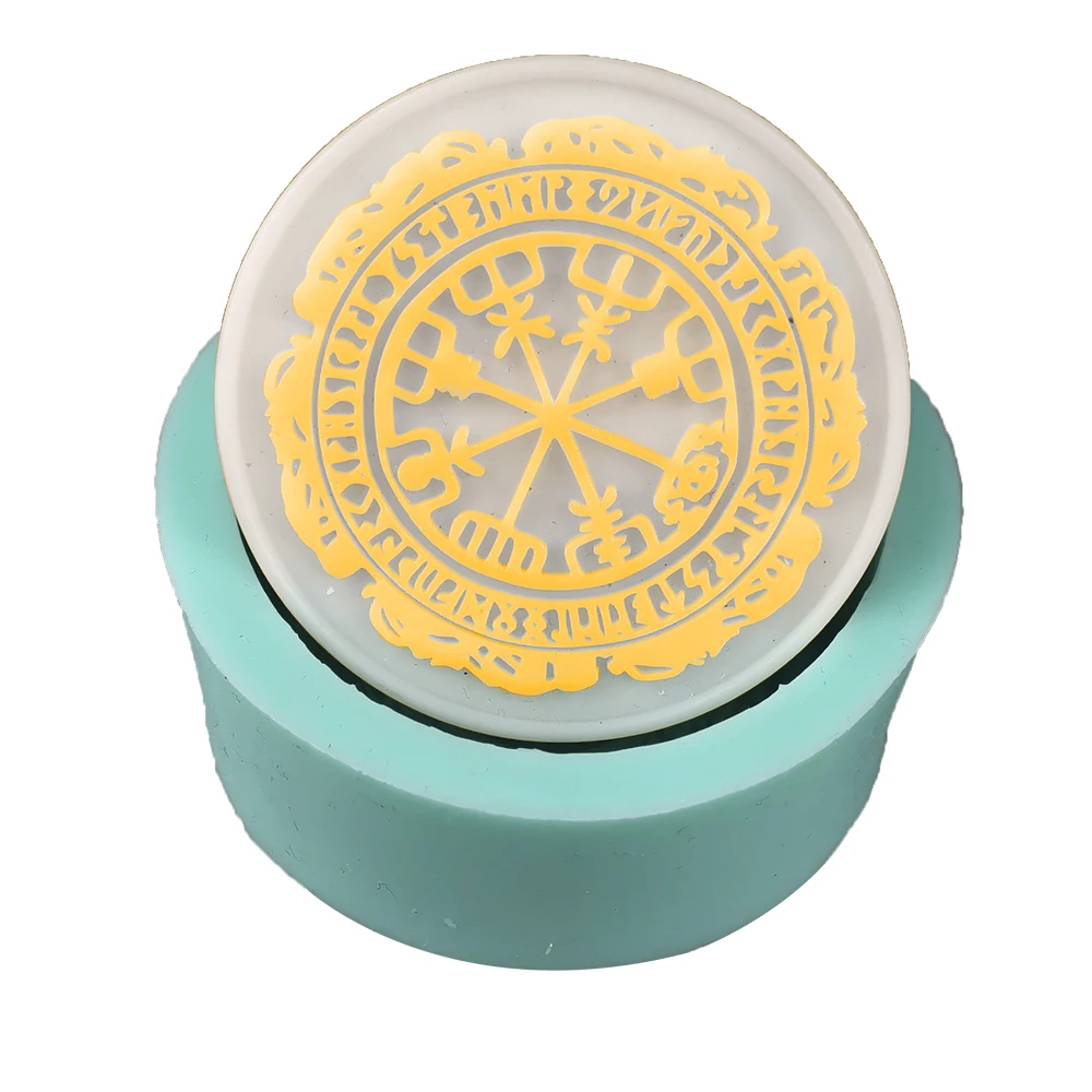 

PRZY Geometric Round Pattern Mold Soap Molds Handmade Mould Silicone Molds Soap Fondant Clay Resin Moulds Candle Mould