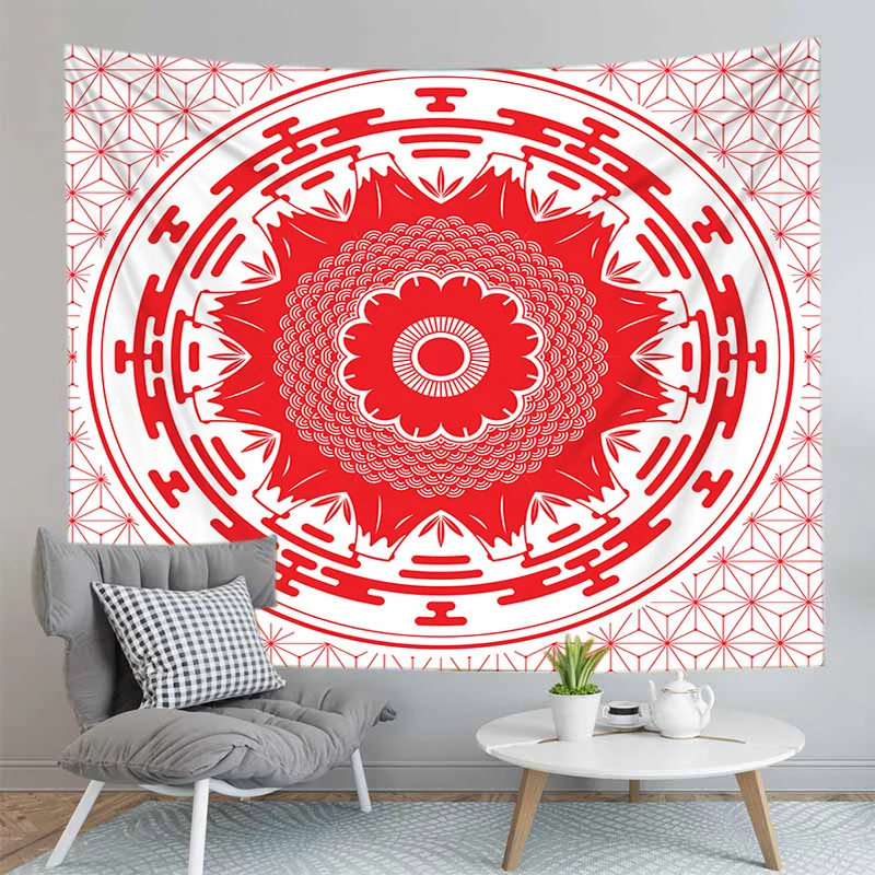 

Indian Tapestry Printed Blanket Mandala Flower Pattern Wall Hanging Tapestries Beach Towel Table Cloth Home Decoration