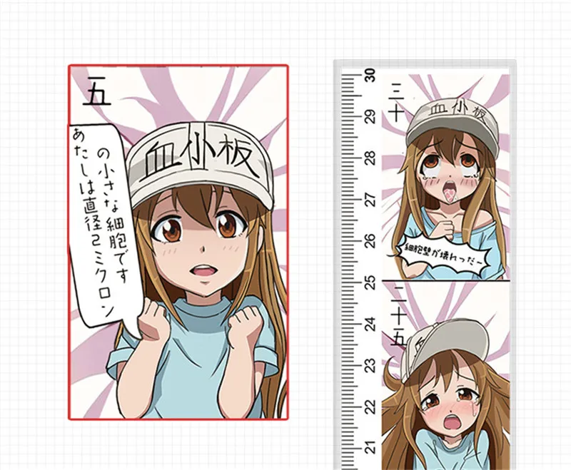 Аниме Косплей ячейки на работе Hataraku Saibou плато измерительная линейка Хэллоуин