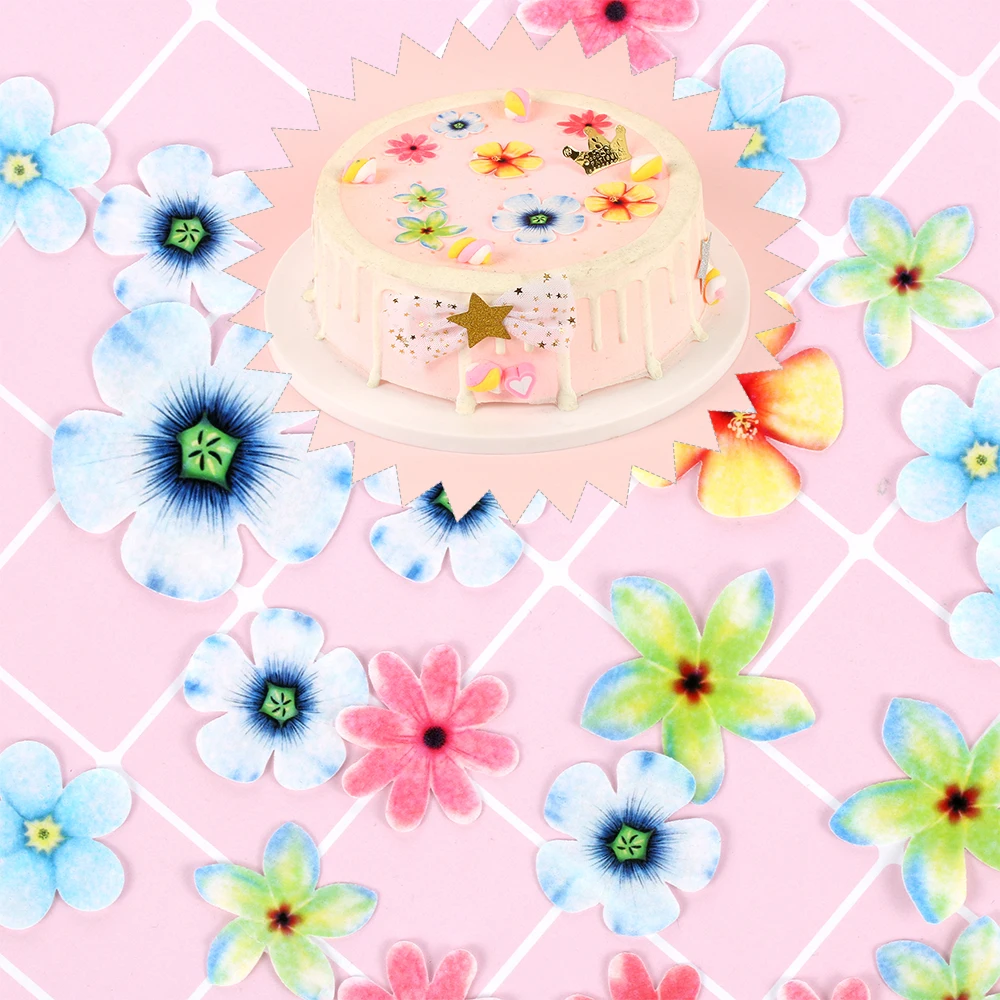 50 шт. съедобные цветы для украшения тортов | Дом и сад