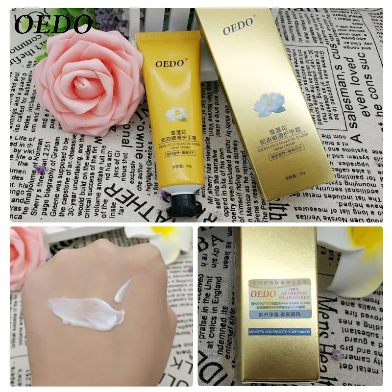 

OEDO Snow lotus Snake Oil Tender Hand Cream Anti-chapping Whitening Hydrate Nourishing Anti-Aging Repair Rough Hand Care 30g