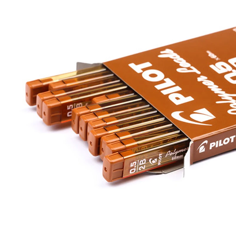 12 баррелей/лот пилота Оптовая полимерные карандаши приводит 0 3/0 5/0 7 HB/2B/B 60 мм