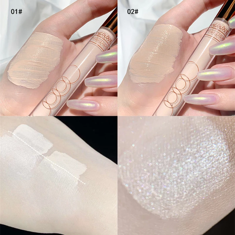 Жидкий Хайлайтер для макияжа бронзатор хайлайтер мерцающий глиттер