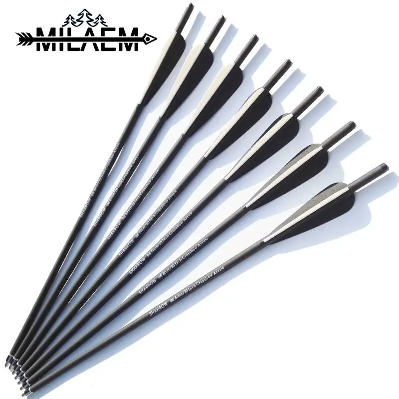 Стрелы из углеродного волокна для стрельбы лука 24 шт. 20/22 дюйма короткие стрелы