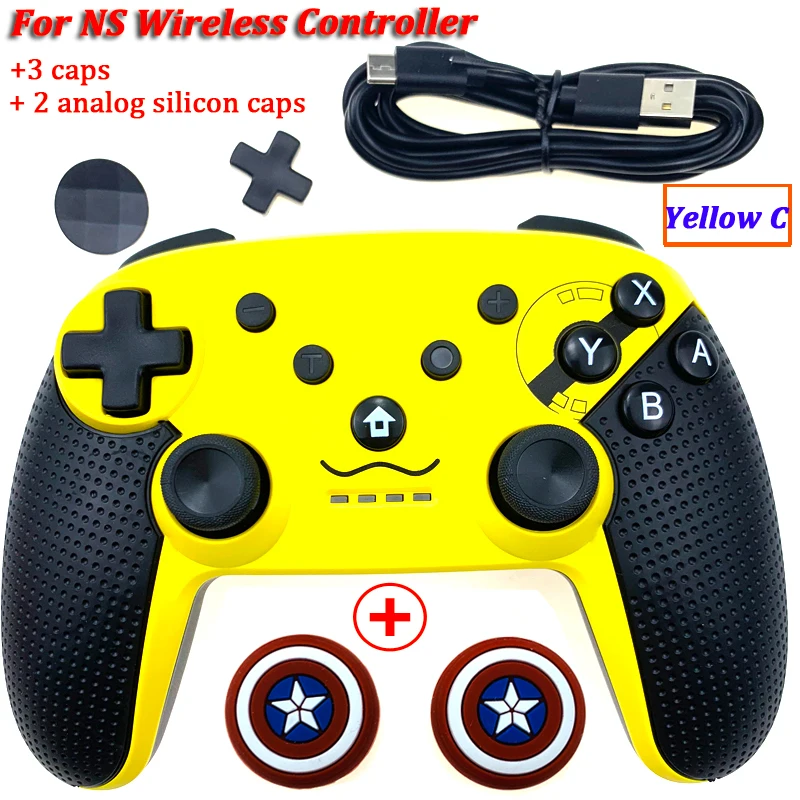 Yellow C Беспроводной игровой контроллер, джойстик для Nintendo Switch Console, Bluetooth Gamepad Pro Joypad для Android/PC, аксессуары, контроллер - Цвет: Yellow C