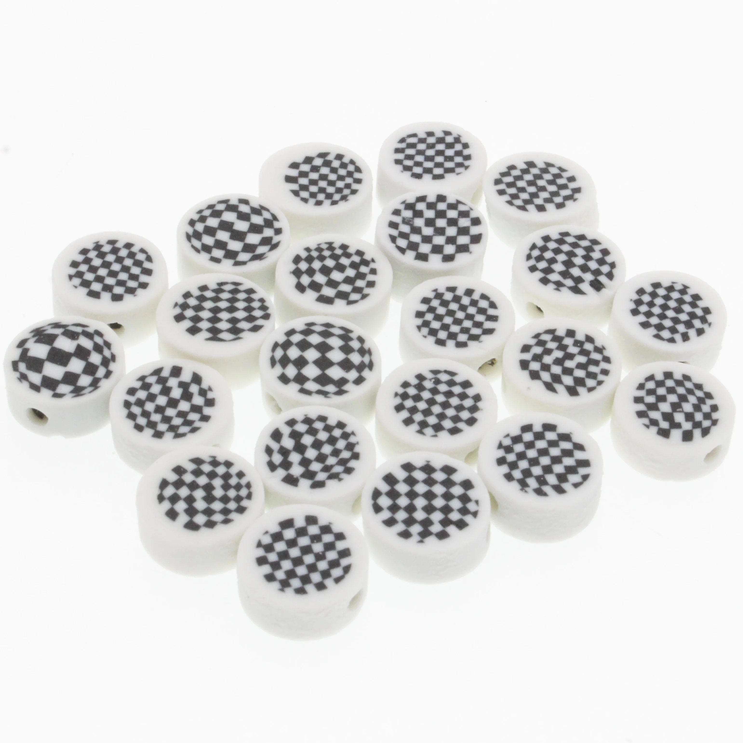 

30/50/100Pcs Mosaic Shape Clay Spacer Beads Polymer Clay Beads For Jewelry Making DIY Handmade Accessories 10mm