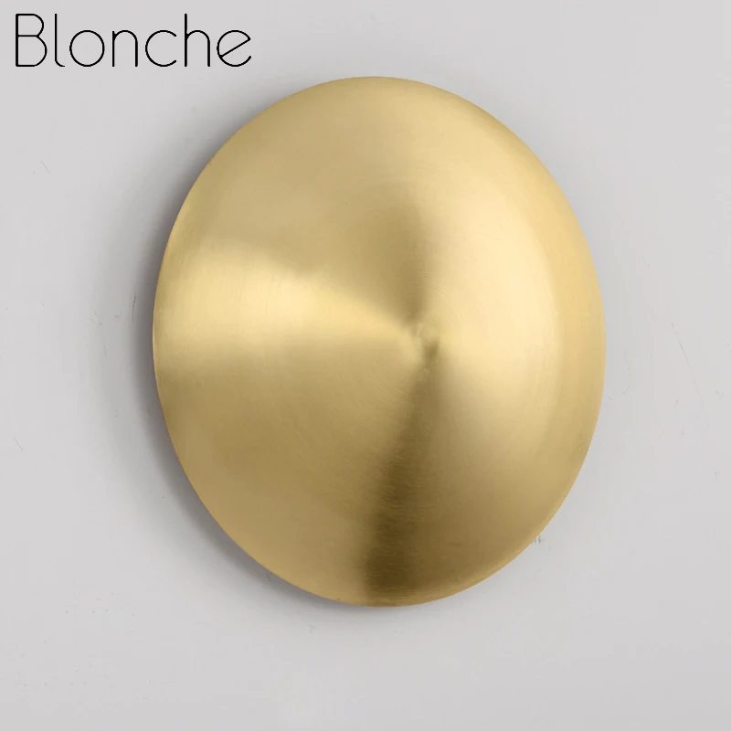 Настенный светильник Blonche в скандинавском стиле золотистый круглый светодиодный