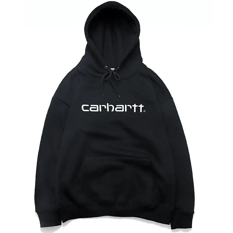

2021 Men And Women Plus Velvet Hoodie Hip-Hop Casual Tops Embroidery Loose Hooded Clothing Streetwear
