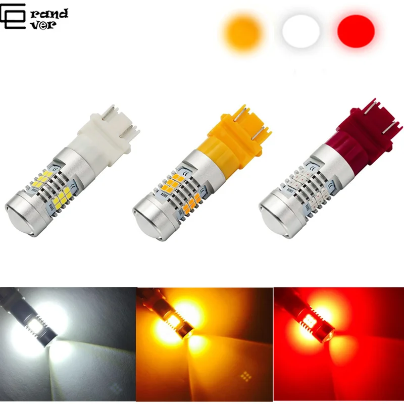 1 шт. 3157 3156 3057 3056 светодиодный лампы ксеноновые 6000 К супер яркий 21SMD светодиодный с объектив проектора для заднего тормоза указатели поворота