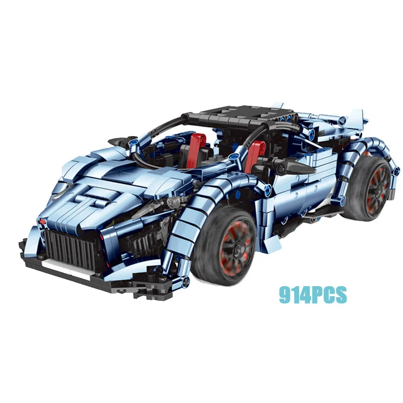 Technical building block road racing super sport car Lykan Hypersport model 2.4Ghz radio remote control vehicle steam brick toy | Игрушки и