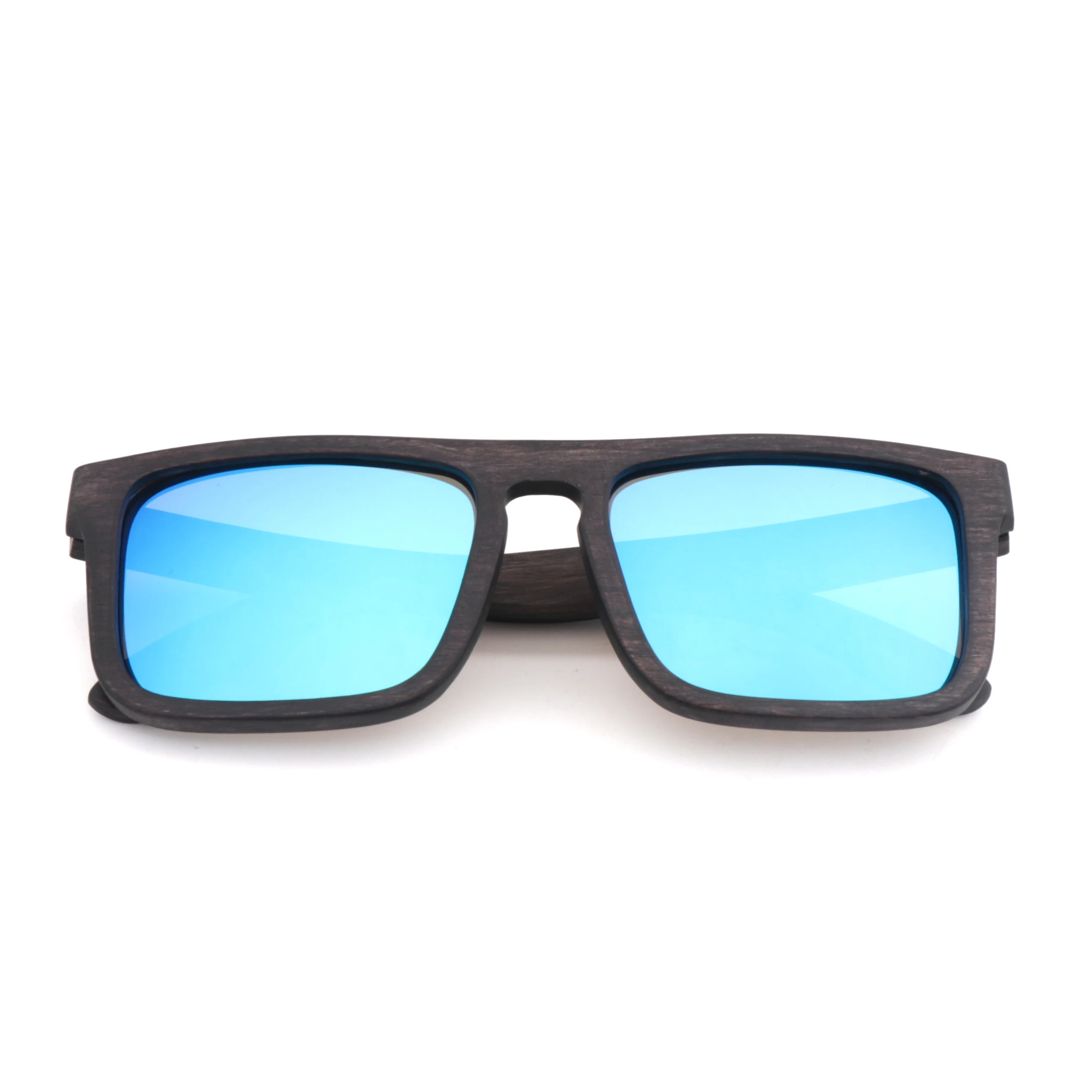 Ice blue Винтажные Солнцезащитные очки Dumu деревянные поляризованные UV400 Брендовые мужские очки для вождения, солнечные очки Женские квадратные очки# GB2065 - Цвет линз: Ice blue