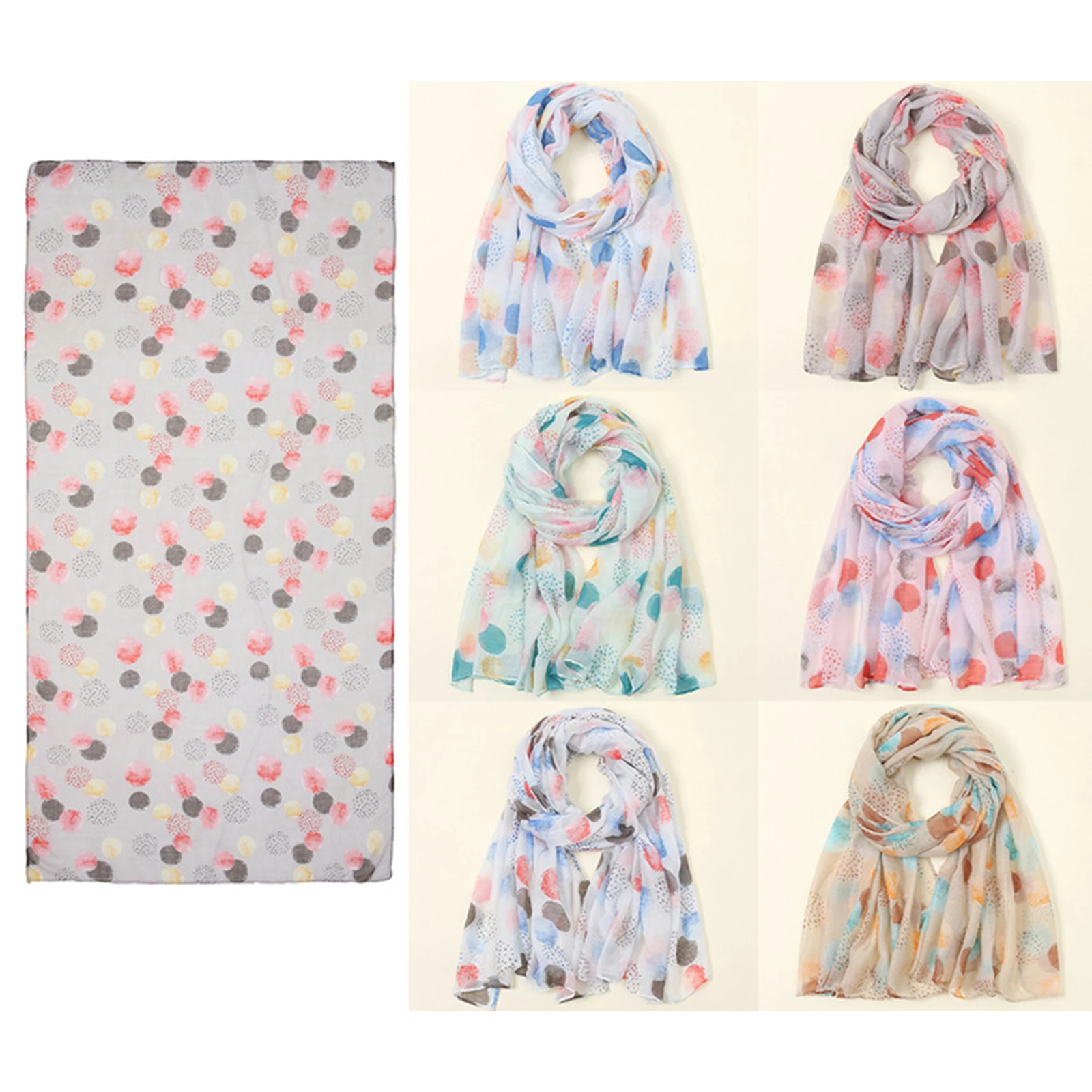 

New Summer Voile Dot Printed Women's Scarf Cotton Wraps Hijab Beach Hijab Shawls and Wraps Female Foulard Clothes Accessory