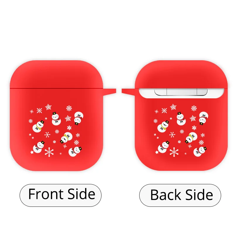Чехол для наушников на Рождество Bluetooth беспроводные наушники для Apple AirPods 2 силиконовые чехлы для подушки безопасности защитный чехол - Цвет: EJTRED011