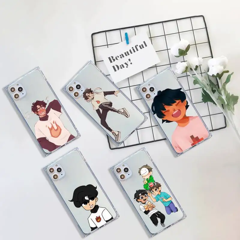 

cartoon Sapnap game funny Phone Case Transparent for iPhone 7 8 11 12 se 2020 mini pro X XS XR MAX Plus