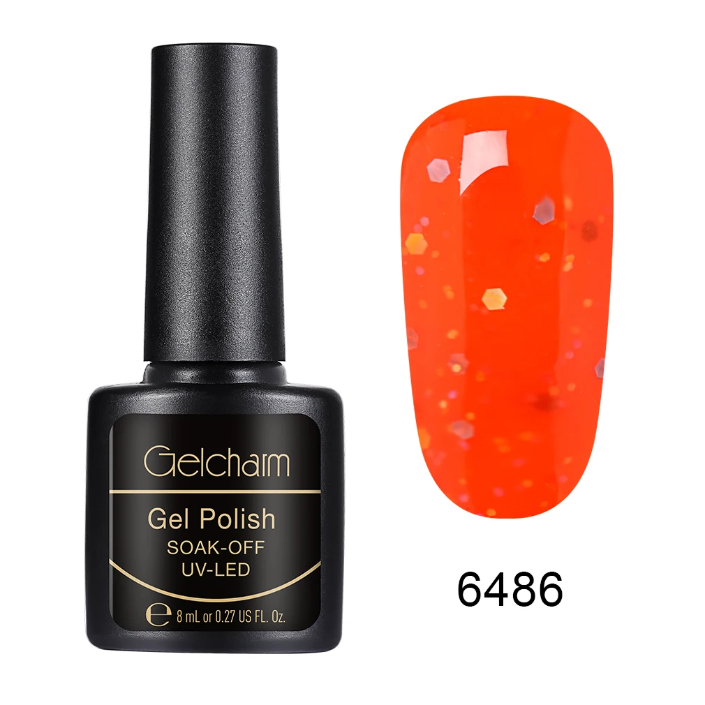 Gelcharm 8 мл сыр конфеты УФ-гель для ногтей используется с молочного цвета гель лак Полупостоянный все для маникюра дизайн ногтей гель - Цвет: 6486