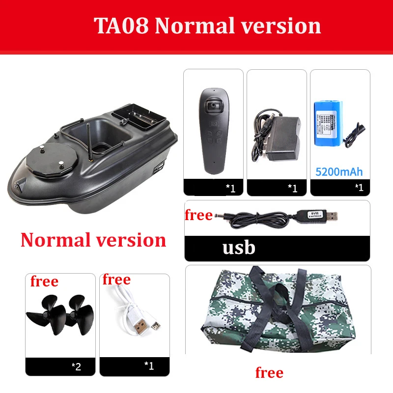 

GPS RC Bait Boat big Function Remote Control Fishing Finder Boat 3KG 500M Night Light Fishing Smart One-Key Return fish finder