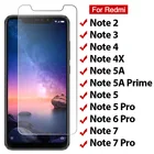 Защитное стекло 9H для смартфона Xiaomi Redmi Note 7 6 5 Pro 5A Prime, закаленное, Защита экрана для Redmi Note 4X 4 3 2, пленка