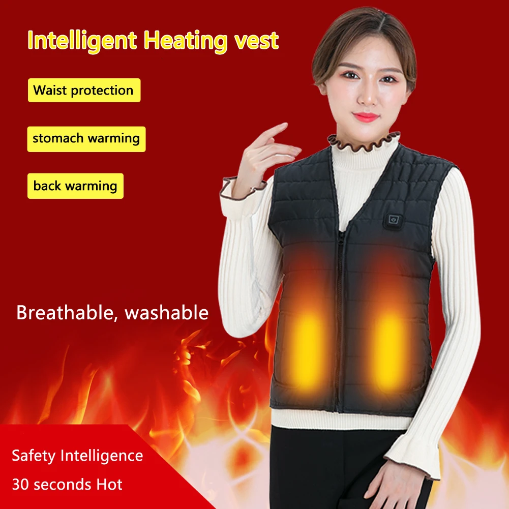 Открытый USB Инфракрасный нагревательный жилет куртка теплый зимний гибкий