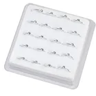 Кристалл 925 пробы серебряный обруч кольцо в нос тонкий пирсинг в нос для женщин и мужчин 2 мм прозрачный серьги с драгоценным камнями