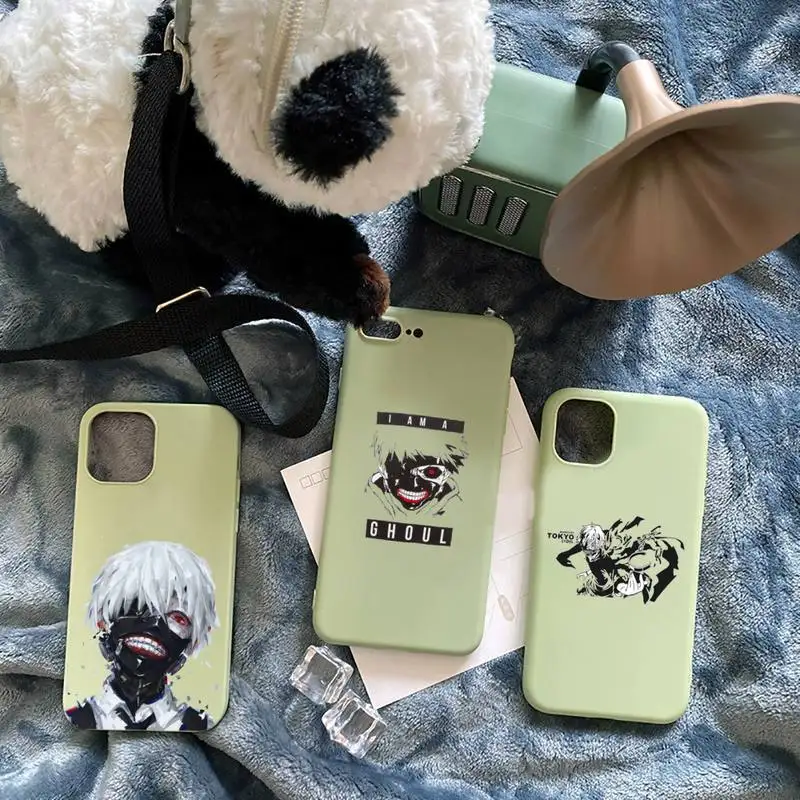 

anime Tokyo Ghoul Japan Phone Case Candy Color for iPhone 6 7 8 11 12 s mini pro X XS XR MAX Plus