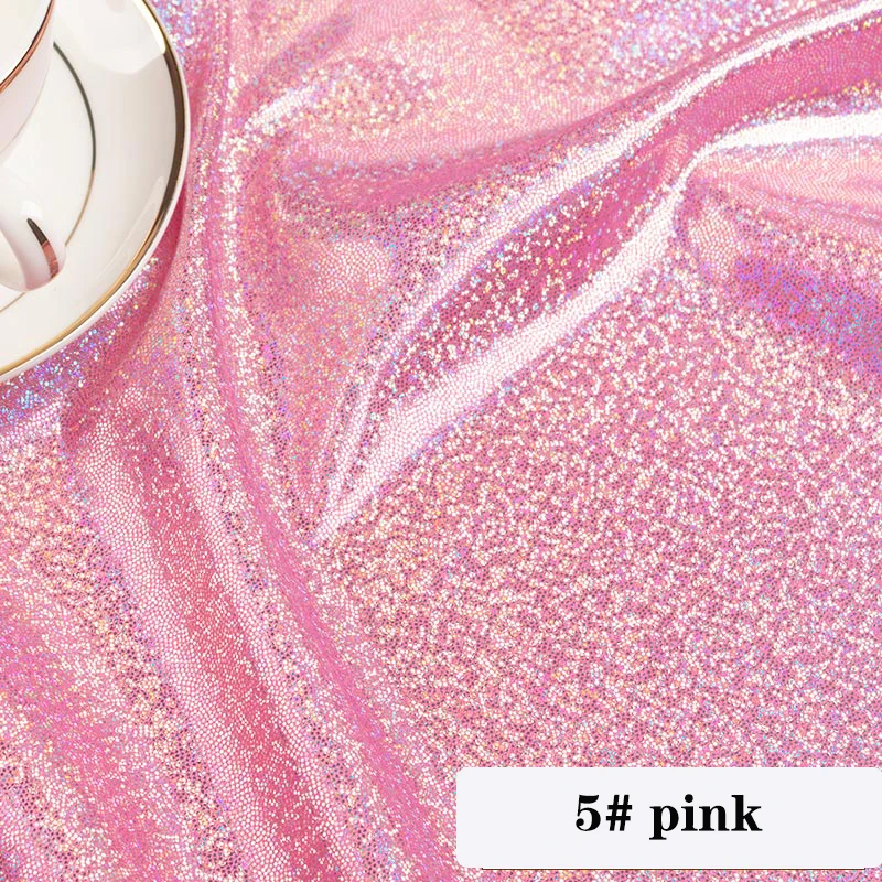 pink 160X100 см стрейч танцевальная сцена блестящая ткань Африканский Tissus лоскутное Тюль Свадебные вечерние украшения марлевая ткань - Цвет: pink